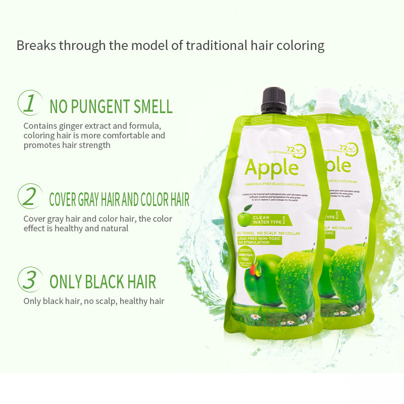 Ammonia Free Apple Fruit Magic Hair Dye Cream