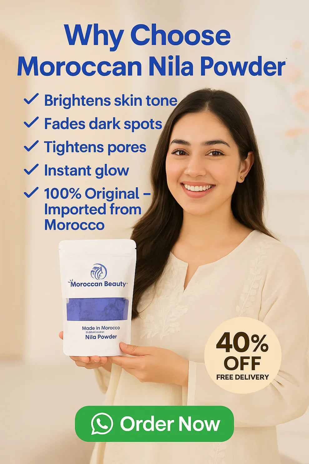 Moroccan Nila Whitening Powder – Buy 1 Get 1 Free (Pack of 2)