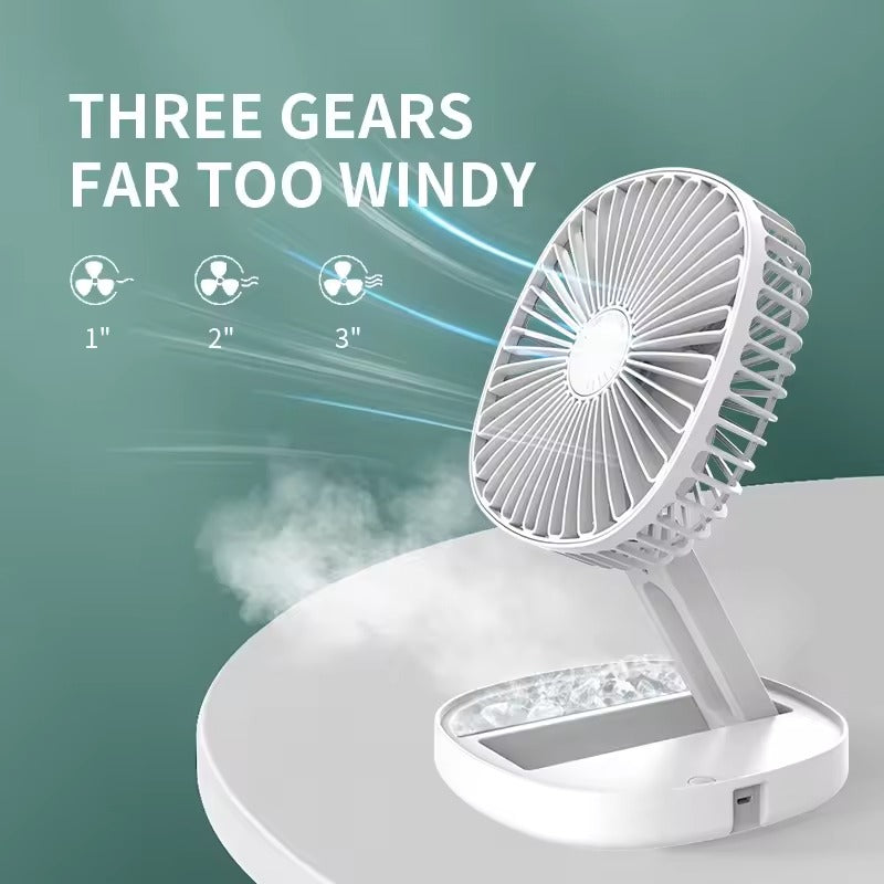 Foldable Desktop Mini Fan with Light