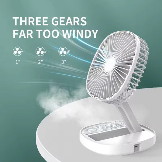 Foldable Desktop Mini Fan with Light