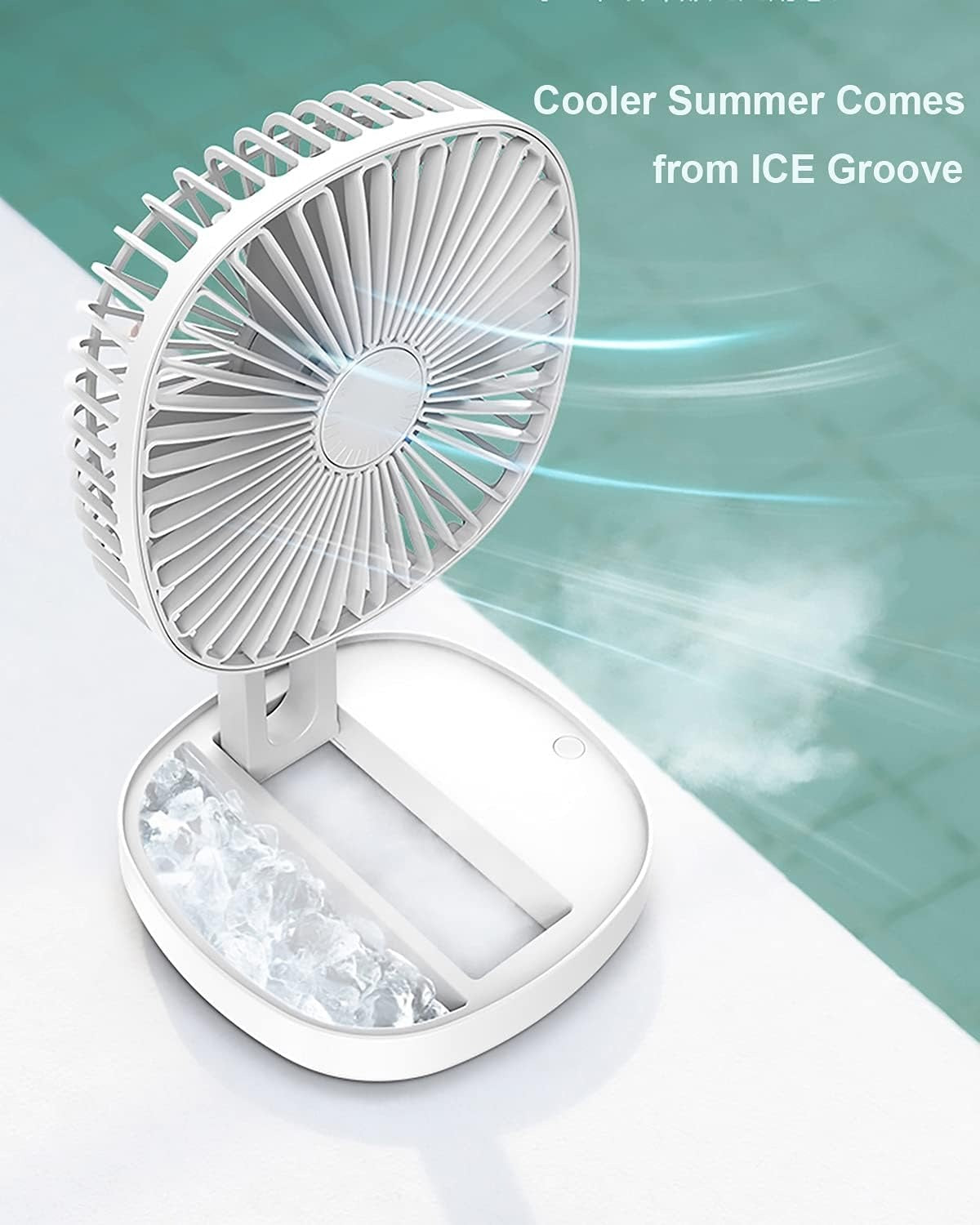 Foldable Desktop Mini Fan with Light